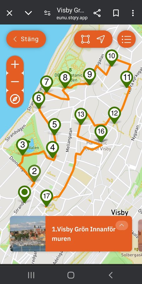 Map Visby Green tour